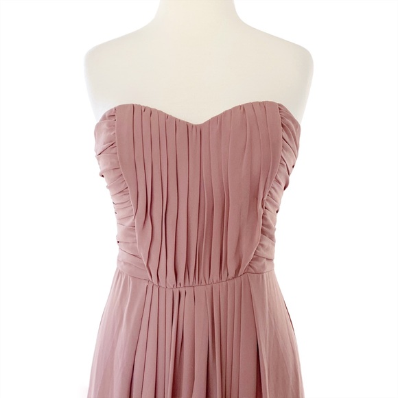 H&M mauve dusty pink  sweetheart long gown size 8 - Picture 3 of 7
